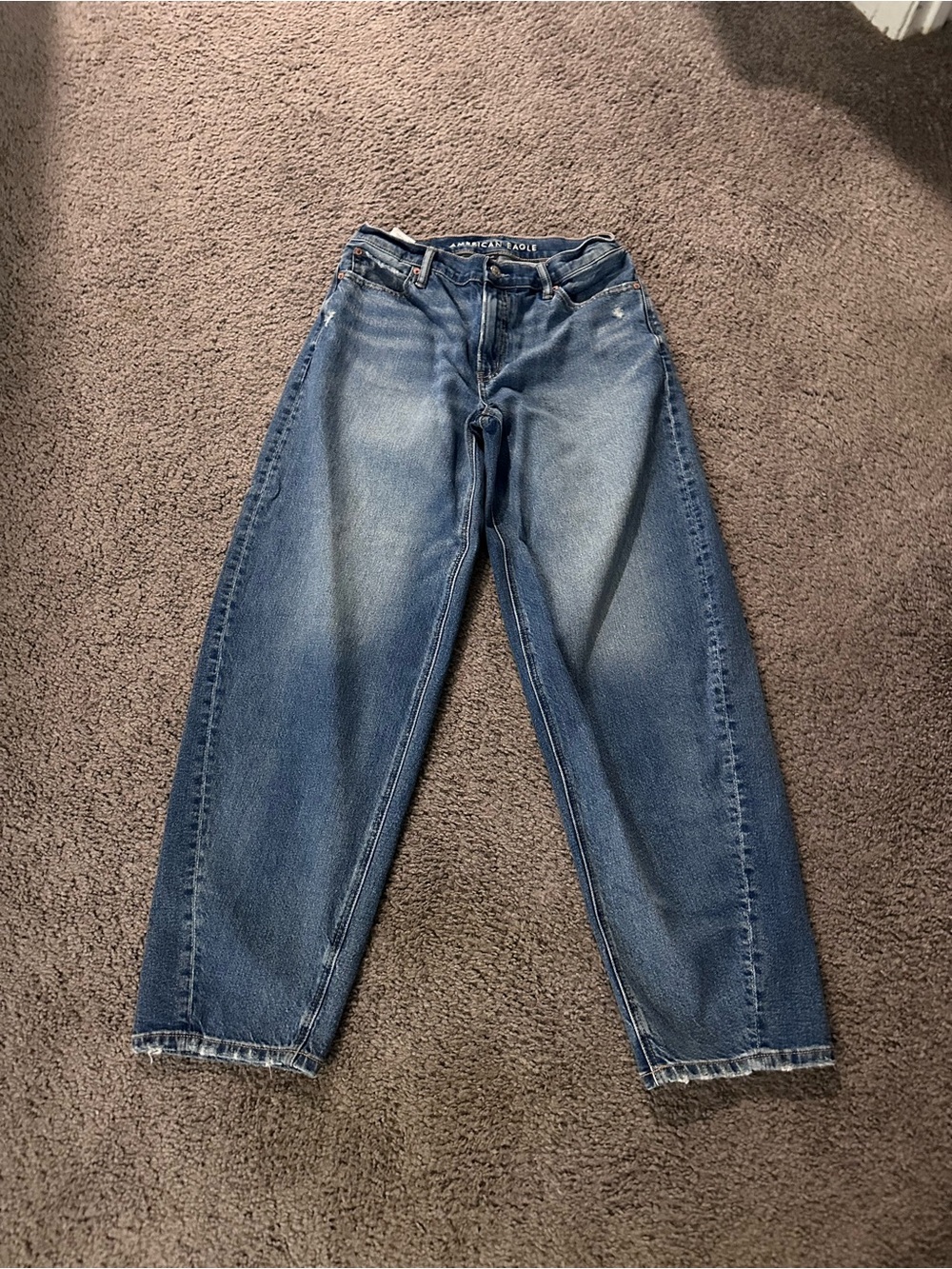 American Eagle Outfitters Distressed Blue Boyfriend Jeans - Women's
